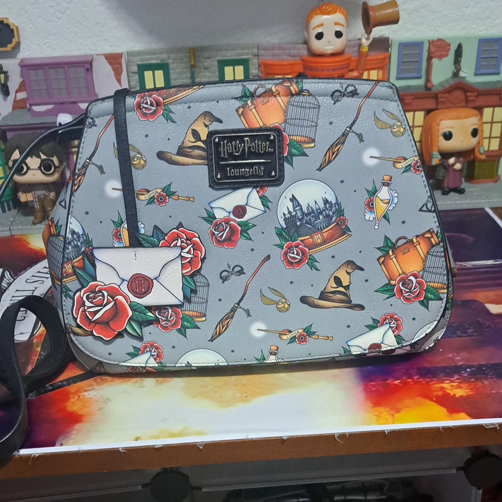 Loungefly Harry Potter Themed Gray Crossbody Bag